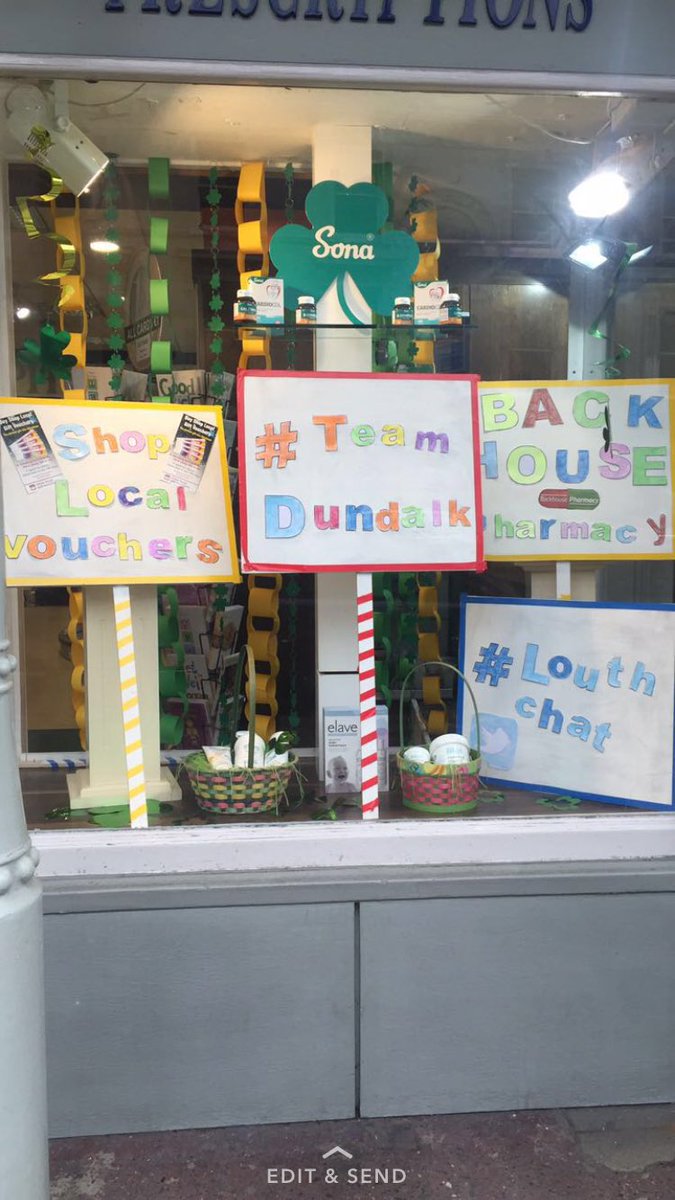 Congratulations to <a href="/backhousepharma/">backhouse pharmacy</a> - winners of our shopfront competition #TEAMDundalk #Louthchat