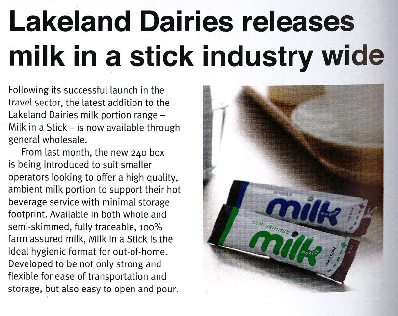lakelandFS's tweet photo. Thank you @CafeLifeAwards for writing about Milk in a Stick - we're excited to be rolling it out! https://t.co/KKPMZcf5O2