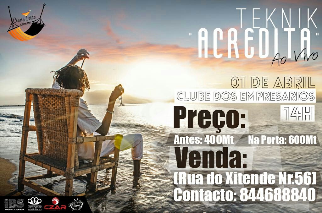 oproprioTEKNIK's tweet image. Os #bilhetes para a segunda edição do #CenasÀTardeAnimam já estão #disponíveis na #IBS. Cita na rua do Xitende nr 56.

Contacto: 844688840