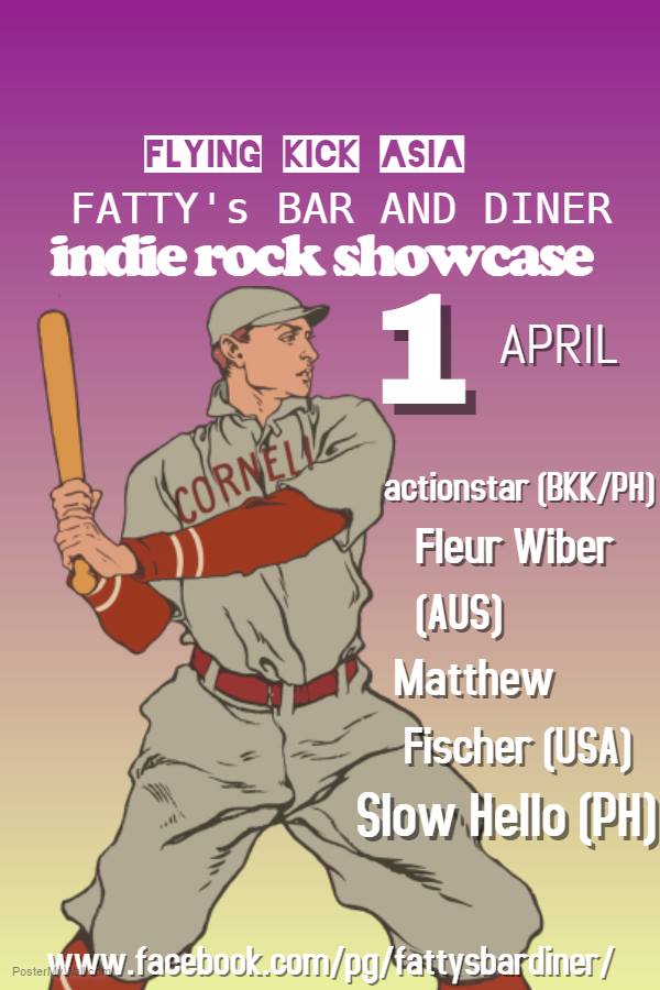 slowhello's tweet image. Surprise! We're playing an acoustic set in Bangkok at Fatty's Bar &amp;amp; Diner on Apr 1. Tell your BKK friends! See you :)