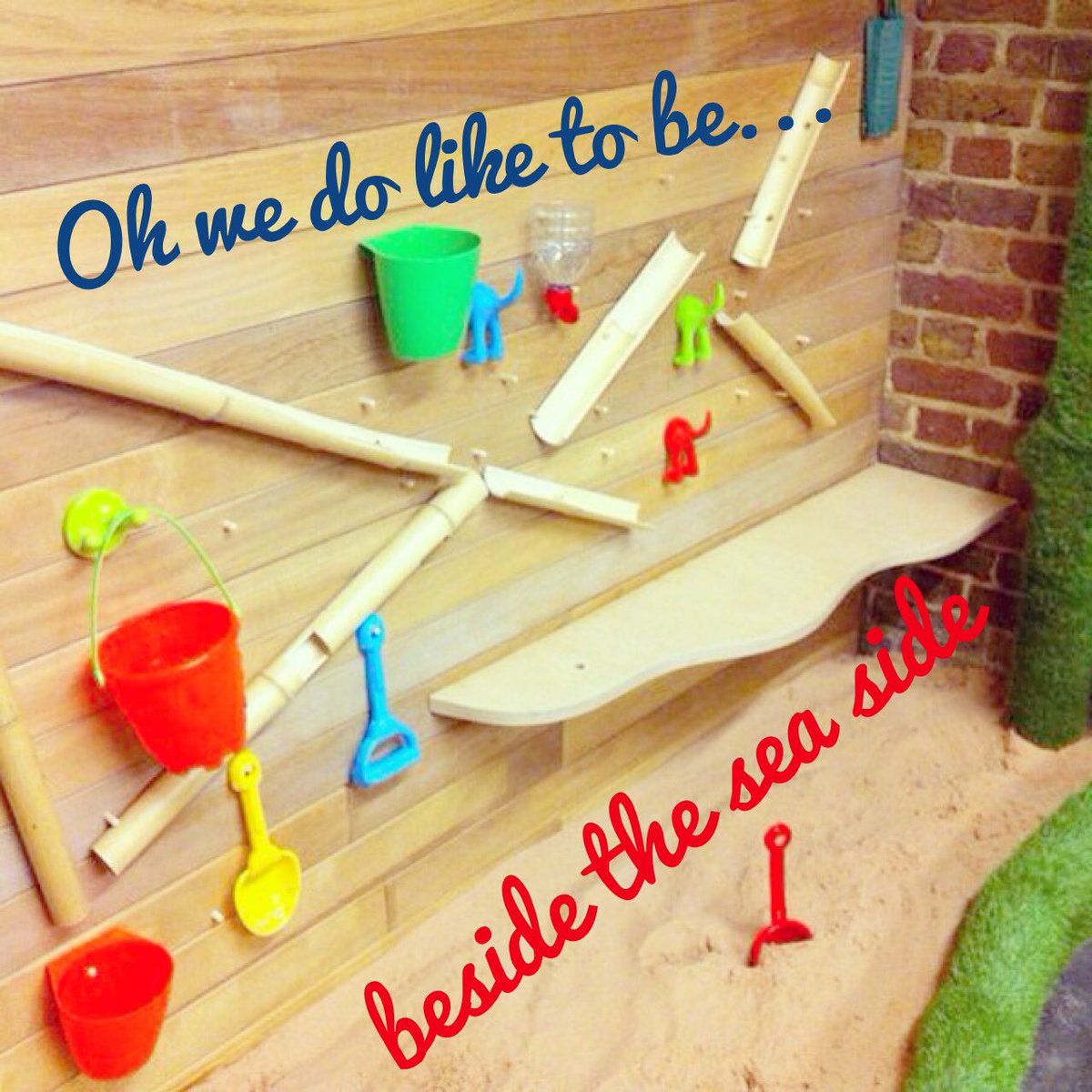 beaupeepsfulham's tweet photo. All this gorgeous #weather is getting us in the mood for #summer 🌞🌞🌞#SandPlay #EYFS #waterplay #nursery https://t.co/iZeTjXnYWR