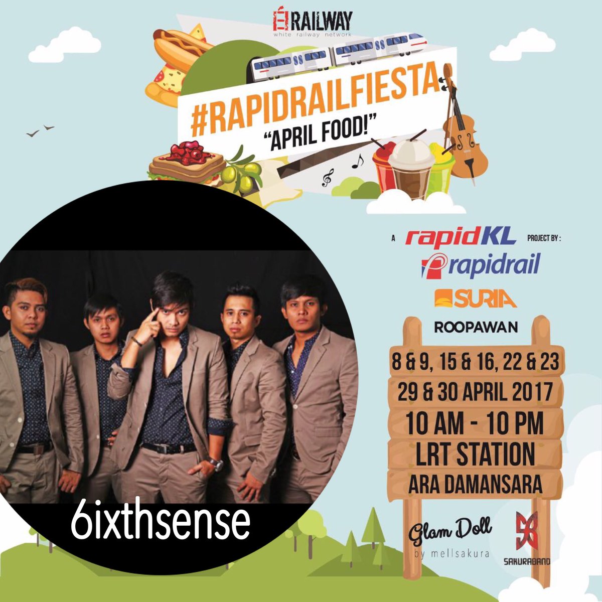 Come and join us! 🎉
Get a chance to meet your favorite artist! 🎉
Celebrity <a href="/6ixthsenseband/">6ixth sense</a> 
#rapidrailfiesta #rapidkl