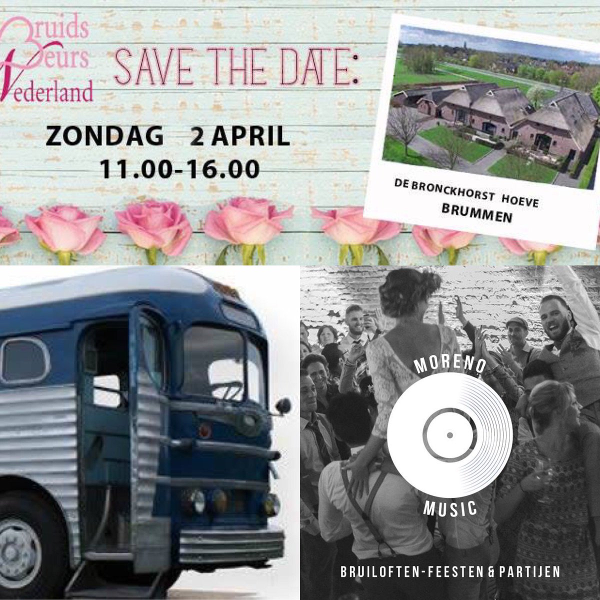 BruidsbeursNL's tweet photo. De mannen achter deze foto’s ontmoeten? Kom dan 2 april naar @vergaderbrummrn en maak kennis met Hans Classic Cars en Moreno Music https://t.co/wWnR6XfpJI