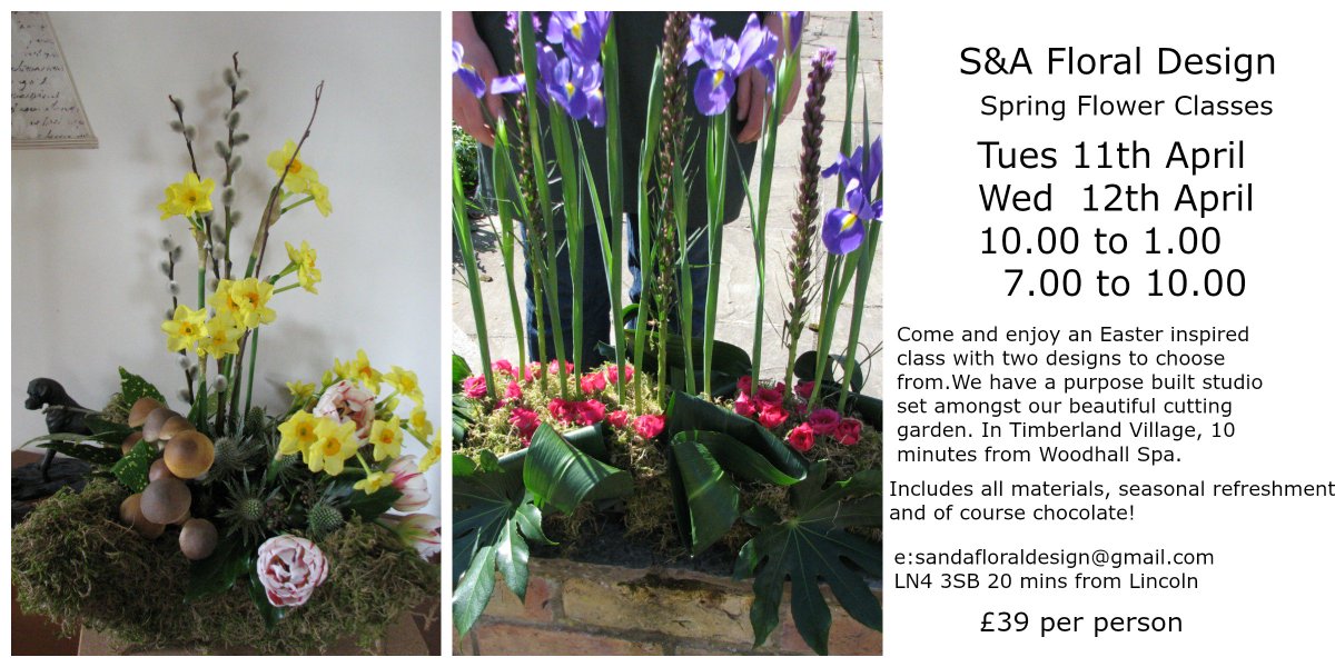 ShirleyMDee's tweet image. Come and join us for one of our Easter flower classes #easter #flowerclasses #independentflorist #woodhallspaflorist