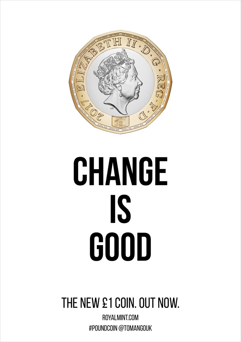 16designltd's tweet photo. Has anyone got hold of a new pound coin yet? What are your thoughts - we like it! #changeisgood #design #PoundCoin https://t.co/anDiqc85G4