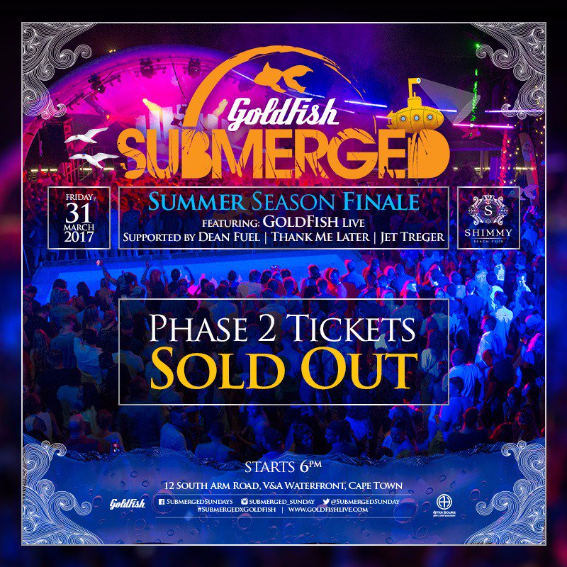 Phase 2 tickets are sold out Fishfans. Limited GA tickets remain. Don't miss out on the biggest summer send-off: afterhours.nutickets.co.za/finale