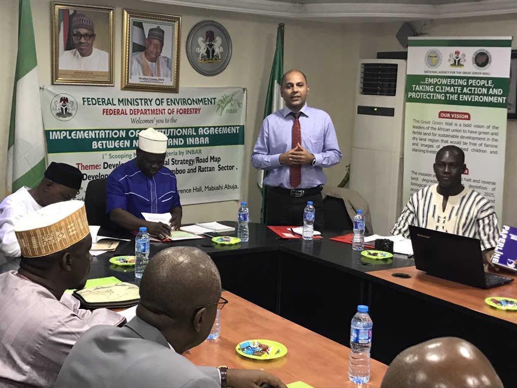 FMEnvng's tweet photo. The Bamboo and Rattan Stakeholders workshop/ meeting has commenced at our Conference Room at the HQ #BambooNG https://t.co/NE8vzrIaLr