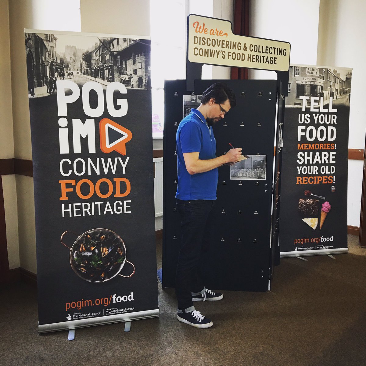 We're at Conwy Library collecting people's food memories. If you're around, come say hi &amp; share a few stories with us!
#pogim #food #conwy