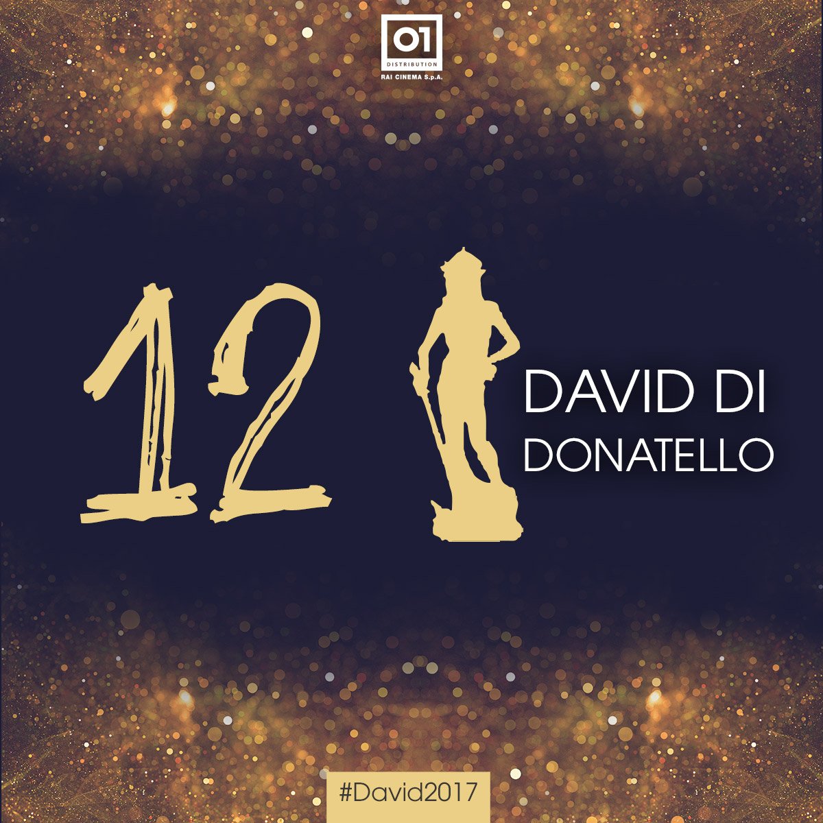 01Distribution's tweet image. 12 i #David2017 ricevuti dai nostri film: 6 per #VeloceComeIlVento, 1 per #InGuerraPerAmore e 5 per #LaPazzaGioia che vince 
Miglior Film