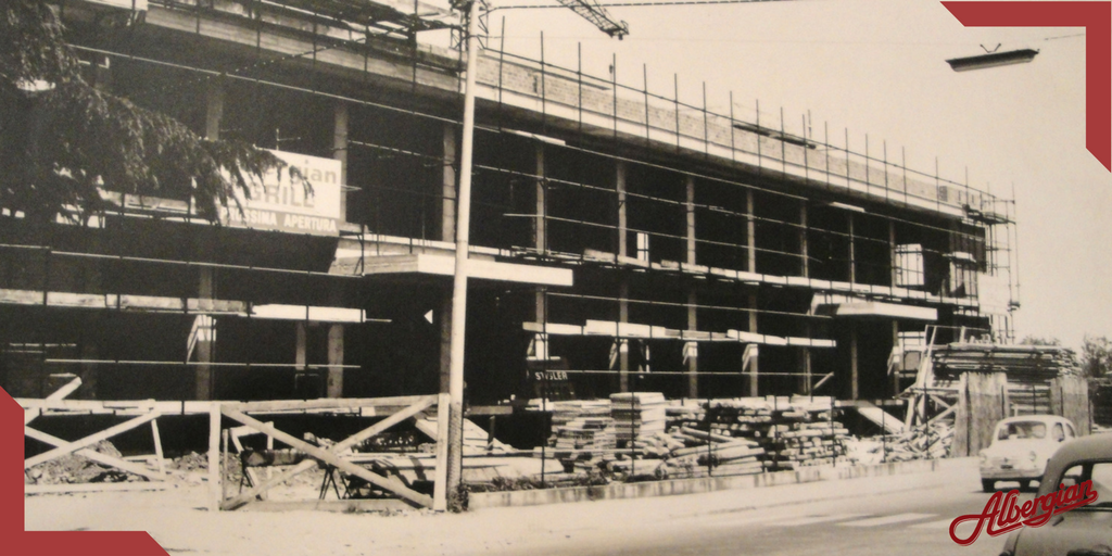 #ricordi... 1966: la struttura della nuova sede cresce ogni giorno tramutando il sogno di un ragazzo di montagna in realtà #Piemonte #food