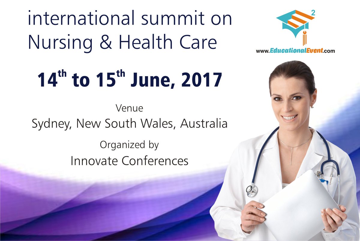 edueventalert's tweet photo. international summit on Nursing &amp; Health Care on 14th to 15th June, 2017 in Sydney, Australia
for more detail visit- https://t.co/9oAL7ZMOXx https://t.co/ZiyKUtEbF5