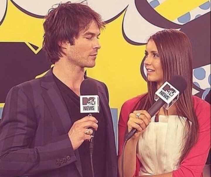 bestofnian's tweet photo. nina dobrev: "I didn't want to be dating one of my co-stars, but sometimes you can't help who you have a connection with" https://t.co/TtnHWRQRo2
