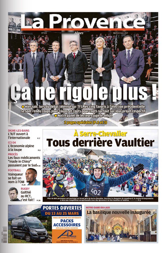 LaProvenceAlpes's tweet photo. A la #Une de LaProvence #Alpes #cci04 et BanquedeFrance unies pour les entreprises #radar 
 #NotreDameduLaus renaît https://t.co/MkD5f0h1vs