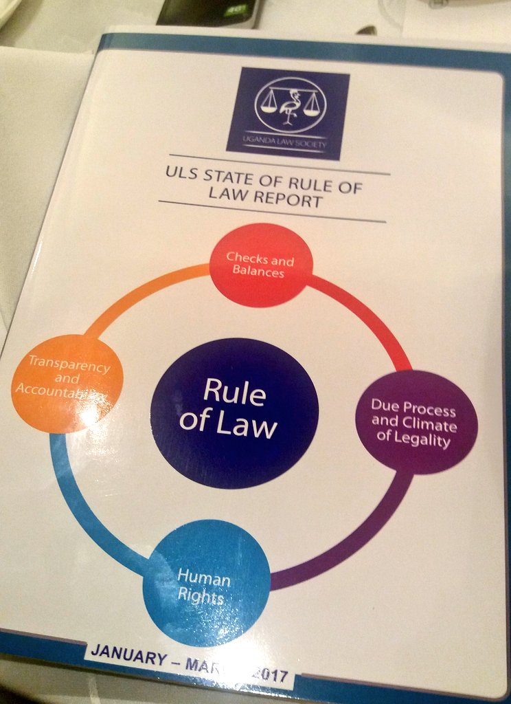 A copy of @ug_lawsociety  #RuleofLawReport issues out to members of @JudiciaryUG CSOs, media etc @ccgea1 @musiimee