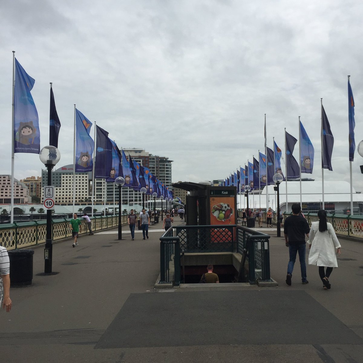 maungle's tweet photo. Heading over to take a look at #salesforcetour. #niceflags https://t.co/MoQZQ8tjYB