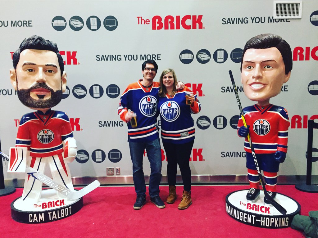 jaredbell's tweet photo. Wheel snipe celly boys #Oilers  #BrickBestSeats https://t.co/247sjXQy6D
