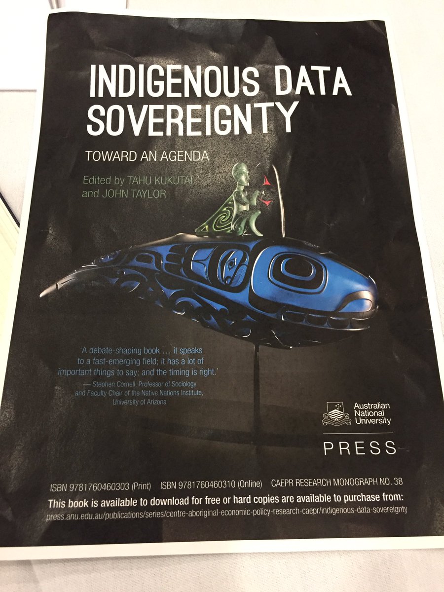 Anthrobeader's tweet photo. #IndigenousDataSovereignty flyer but where is the image credit for Preston Singletary's work? #irony #ANIRC2017 #whatdata https://t.co/O260A1QJqT