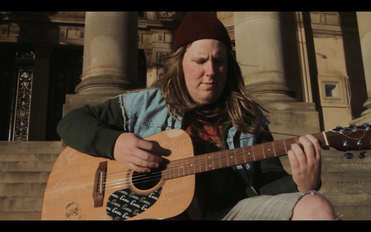 "Live your dreams. Do what you need to do to make yourself happy." <a href="/Busker_Steve/">Steven Lockmoore</a> while filming #BuskingTurfWars #internationaldayofhappiness