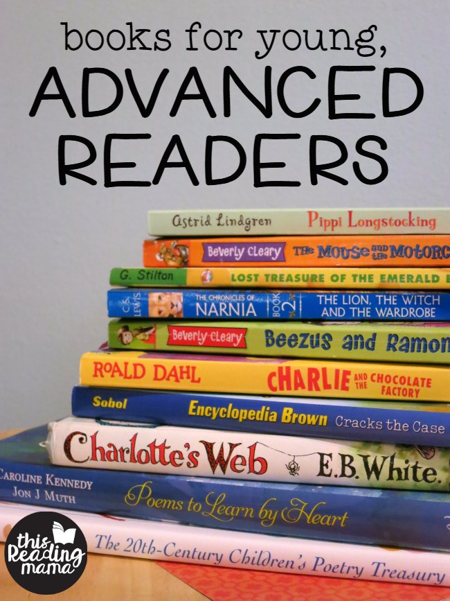 thisreadingmama's tweet photo. BOOKS FOR ADVANCED READERS: Got an advanced reader? You'll love this book list! #advancedreaders #lexilelevels https://t.co/Zh4UxSFNlo https://t.co/kxXdJ25ady