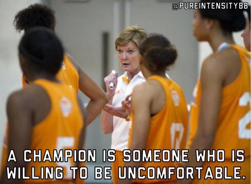 PureIntensityBB's tweet photo. A champion is someone who is willing to be uncomfortable - Pat Summitt https://t.co/jOXEz5n4QV