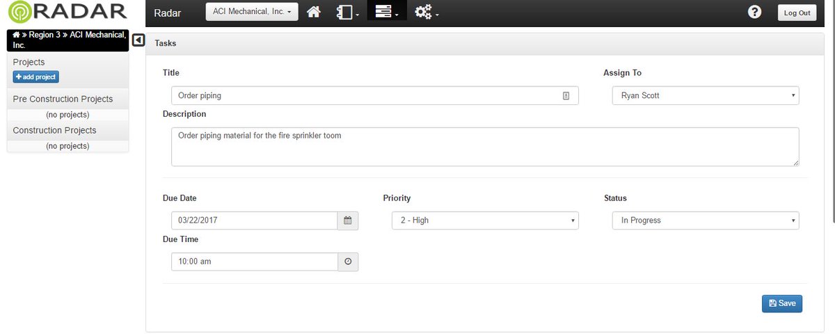 TriBuildCM's tweet image. Task management is easy in RADAR @RadarProjects .   Get a 30 day free trial and see for yourself!  radarpm.com