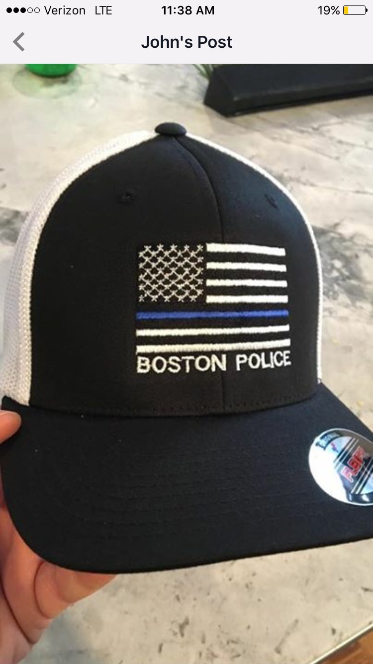 Boston Police Hockey on Twitter "Bergeron wearing the new BPD hockey hat NHLBruins Boston 
