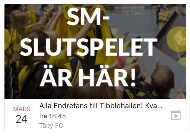 EndreIF's tweet photo. På fredag spelas kvartsfinal 1 mellan Endre &amp; @taby_fc. Har vi Endrefans i eller runt Stockholm? RT=💛
Mer info här: https://t.co/tMzEBPOSjw https://t.co/7ra1lmRJbj