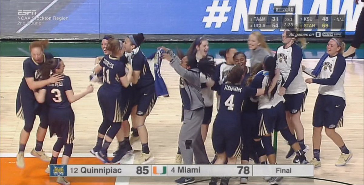 Hurricanes Women's basketball team upset in 2nd round of NCAA Tournament by Quinnipiac bit.ly/2mOR8gZ https://t.co/FcAe1hrL92