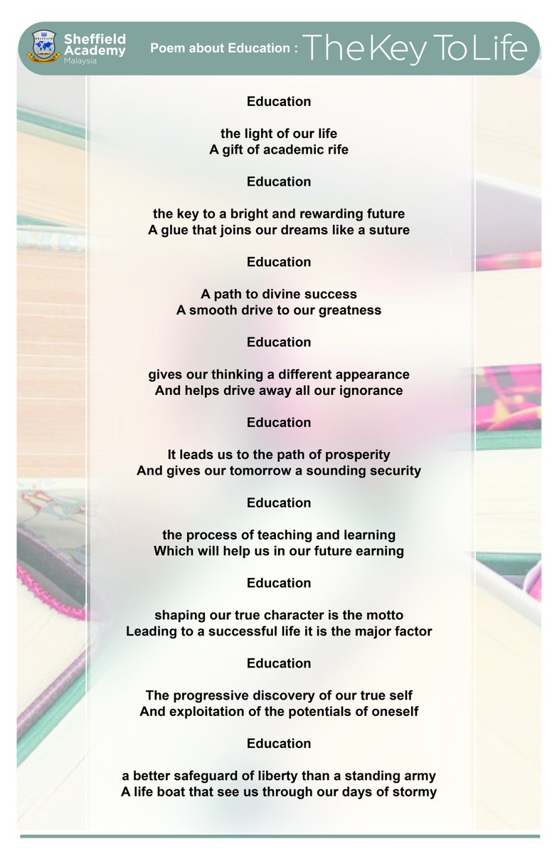 SheffieldMY's tweet photo. Today is #WorldPoetryDay declared by UNESCO in 1999! The purpose is to promote the reading, writing, publishing and teaching of poetry! https://t.co/pDApL51zdY