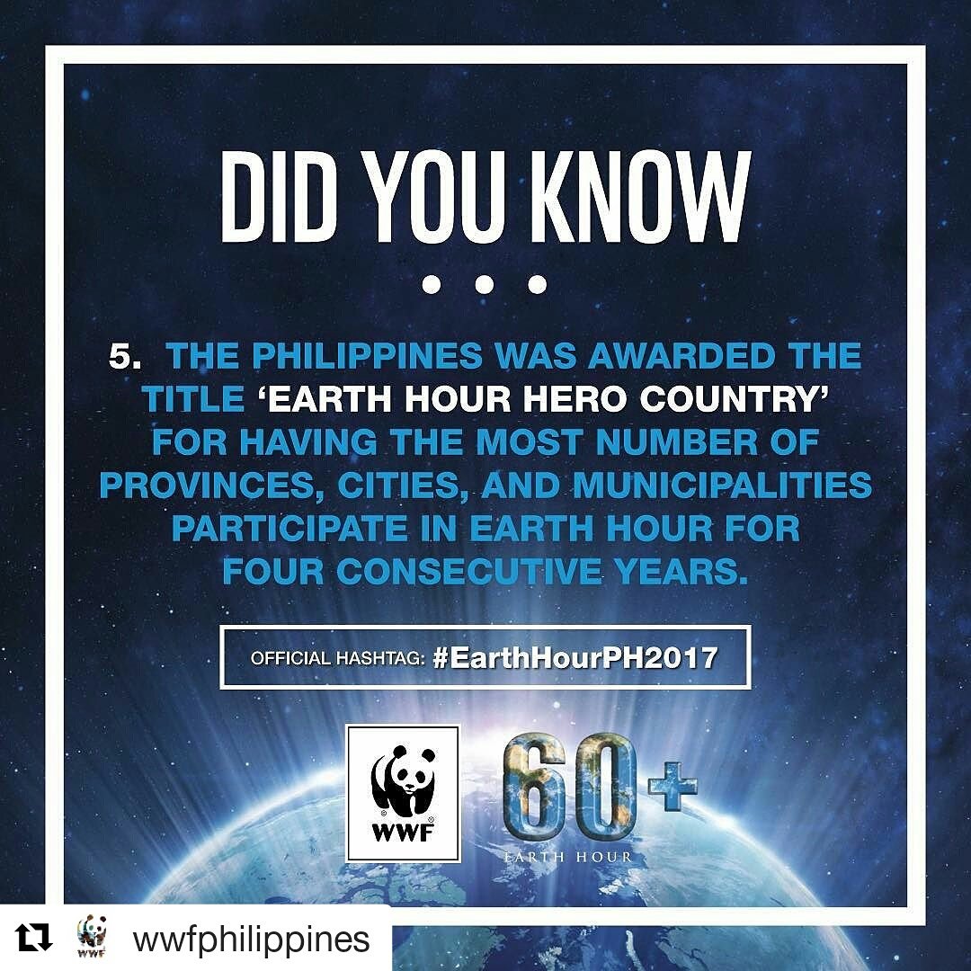 5 days before Earth Hour 2017! See you on Saturday. Our program will start at 8pm at Centris Wak.  #EarthHourPH2017 #ETONCentrisPH
