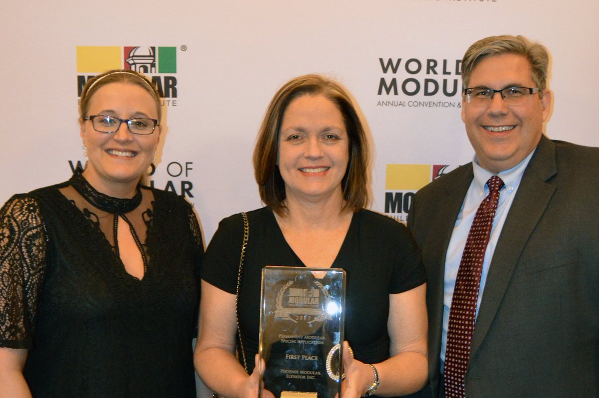 PhoenixModular's tweet photo. Fantastic World of Modular! We topped it off with an Award of Excellence. Congrats to the whole PME team. #2017WOM https://t.co/tlk5iV5dbq