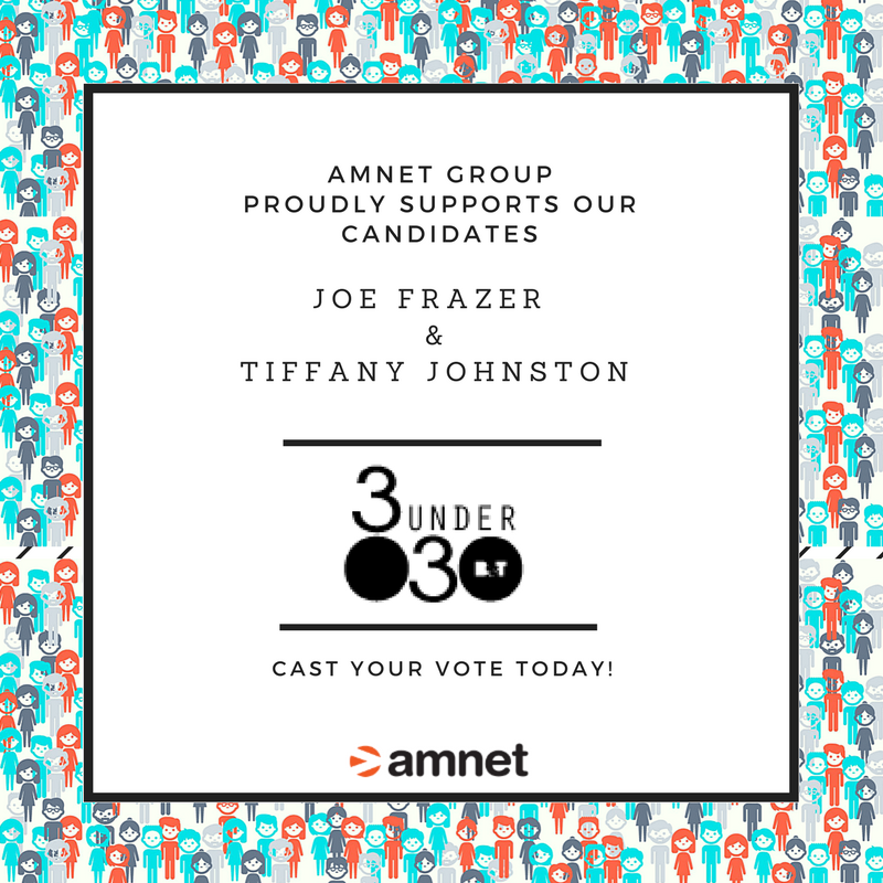 AmnetANZ's tweet photo. Proud of our #famnet Tiffany Johnston & Joe Frazer on nominations for @bandt 30 under 30! Cast your votes today! https://t.co/1qO5dI4mw1 https://t.co/6EvzT8hyso