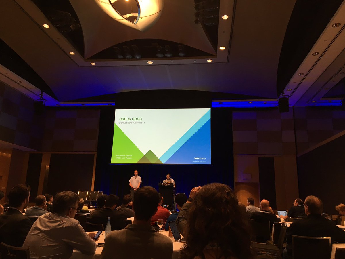 anthonyspiteri's tweet image. USB TO SDDC to finish the day #VMUGUsercon