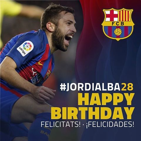    Happy 28th Birthday to Jordi Alba!  