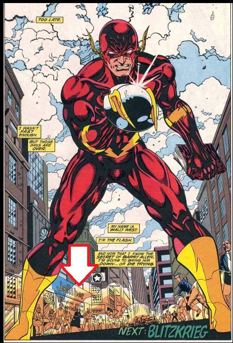upcreo's tweet photo. In 1993, Jollibee made a special appearance in The Flash #77 which made by artist Greg LaRoque. #AdTrivia https://t.co/fMNqLD5HrV
