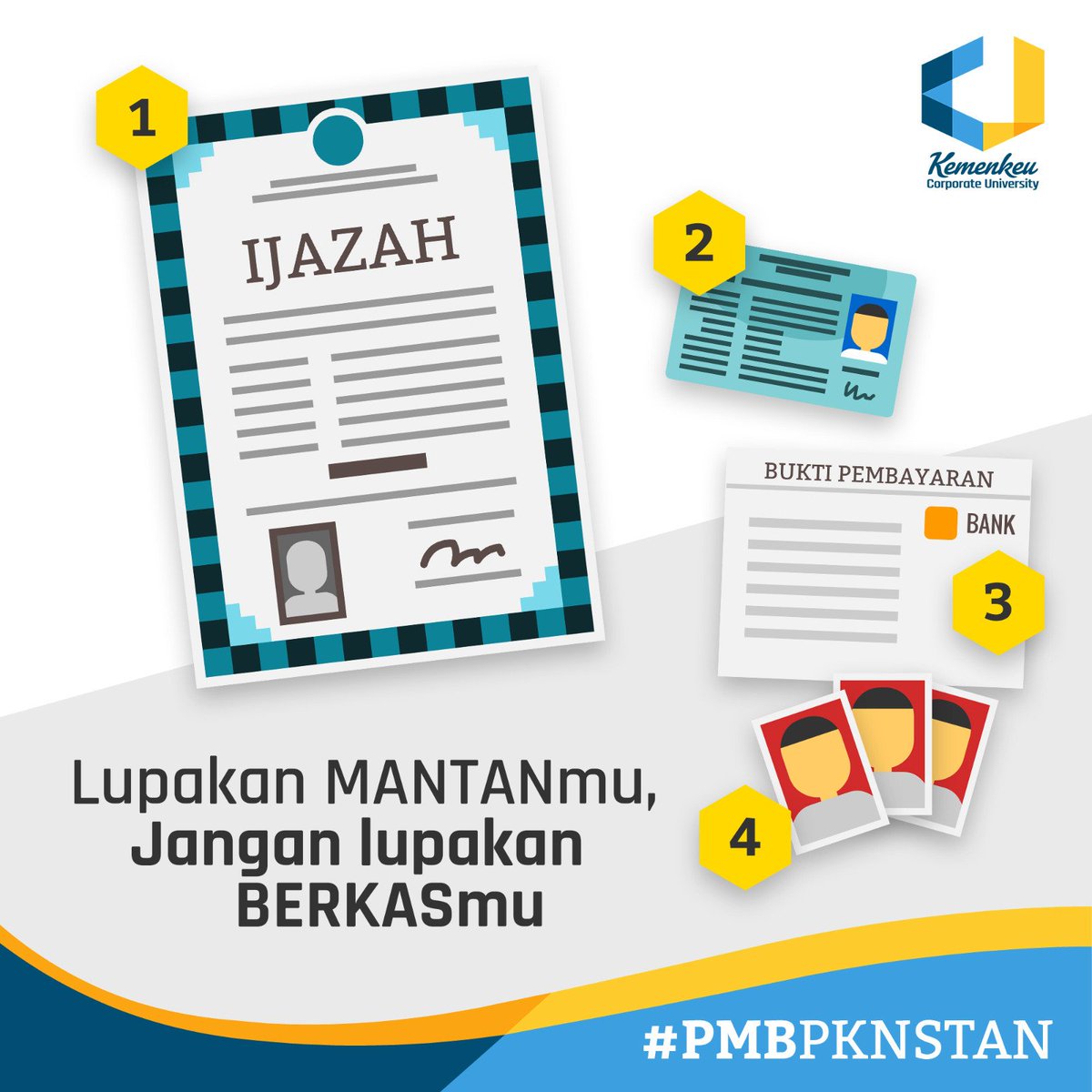 BPPKkemenkeu's tweet photo. Lupakan MANTANmu, jangan lupakan BERKASmu.. #PMBPKNSTAN #BelajarTanpaBatas #KemenkeuTepercaya 😂 https://t.co/cAGKmkQXw0
