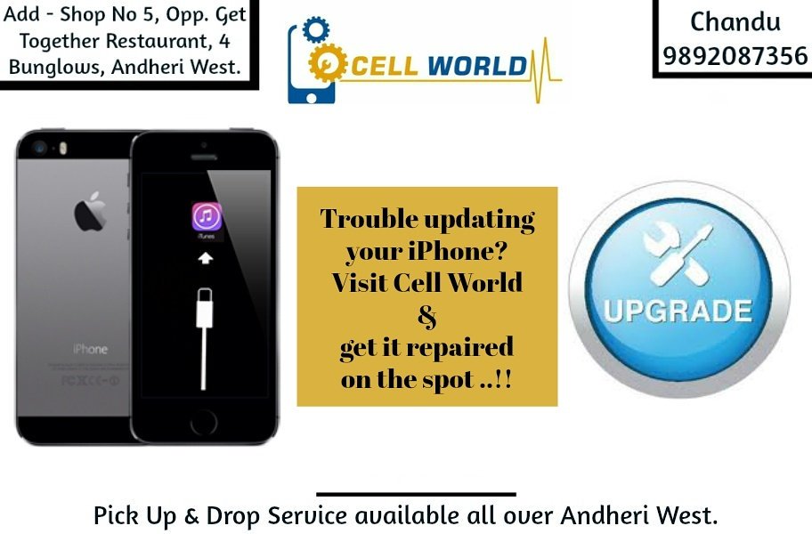 CellWorldd's tweet photo. Cell world at your rescue.
#CellWorld #gadgets #iphone #mobile #phone #device #andheriwest #gizmo #software #update #upgrade #error https://t.co/SzbK1ehcNr