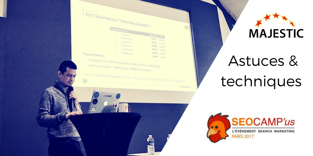 Semji_fr's tweet photo. [#SEO] ⚙️ Les astuces &amp; techniques SEO pour utiliser l'outil #Majestic au #SEOCamp'us Paris ! https://t.co/Ovy59BQVIF ✅ #WebMarketing https://t.co/RXZOR90KT5