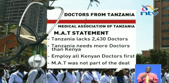 Medical Association of Tanzania says they need more doctors than Kenya bit.ly/2nE1yEd
