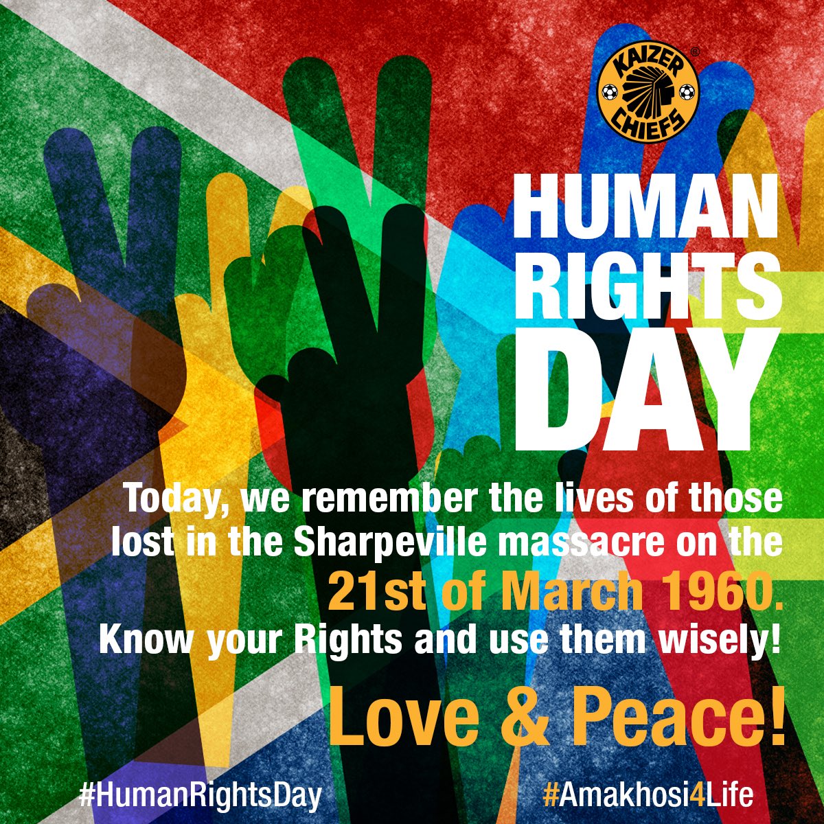 Kaizer Chiefs Human Rights Day We Still Remember Those That Sacrificed Their Lives On This Day In 1960 Humanrightsday Amakhosi4life T Co L46znqfacl Twitter