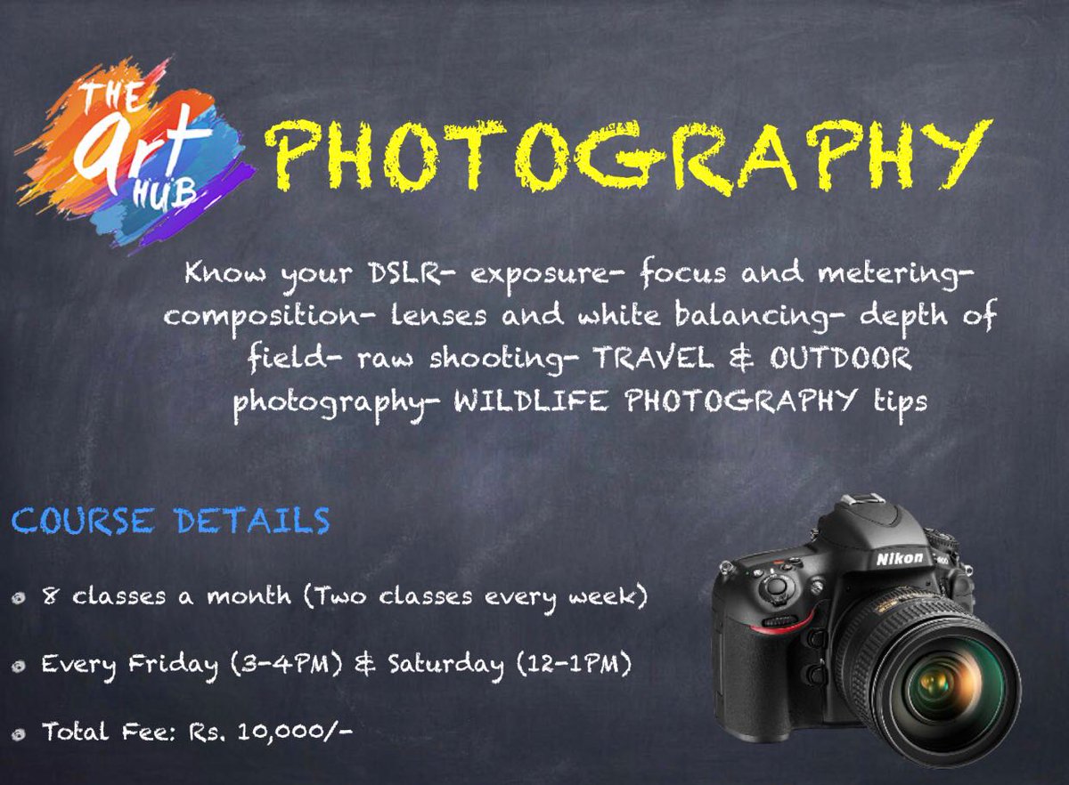 TheArtHub2's tweet photo. Learn the Art of turning moments into memories at #thearthub. 
Photography Workshop - To Register - 9958092281 https://t.co/jYKmIHRfs7