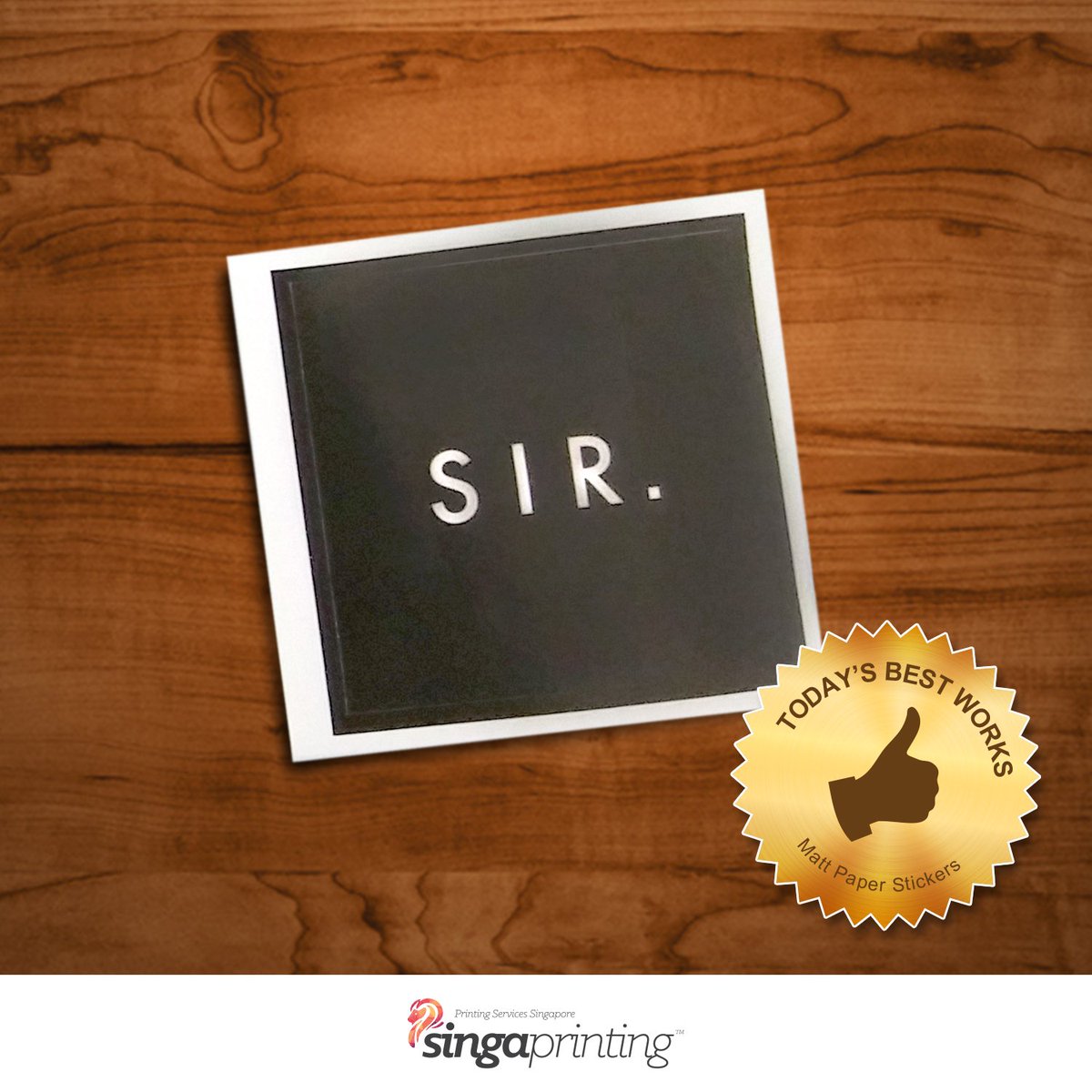 SingaPrinting's tweet image. Today's best work - #MattPaperStickers
Avail our promo now &amp;amp; get the chance to claim $27 Coupon. goo.gl/yelZ0X #mattestickers #SG