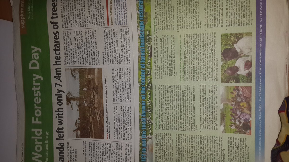 akandole's tweet photo. #ugandasforests @care_advocacy @CSBAGUGANDA Uganda left with only 7.4m hectares of trees. we need action now https://t.co/G5UmeTLA7b