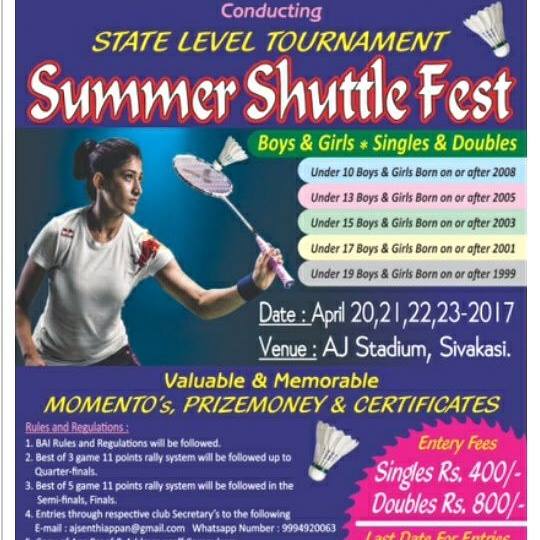 ajstadium's tweet photo. Tamilnadu State level Badminton tournament at our AJ Stadium. #ajstadium #badminton #tamilnadubadminton #sivakasi https://t.co/NJTOWjBYct