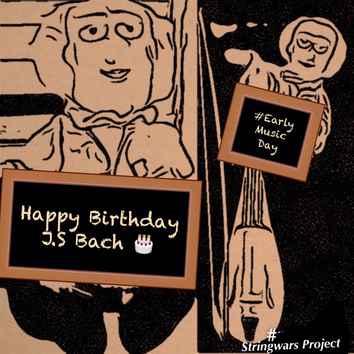 StringwarsPRJ's tweet photo. Happy Birthday J.S #Bach 🎈🎉🎊
and also I wish you all a Happy #EarlyMusicDay 🤗 🎵🎶 https://t.co/kz4yptBHhm