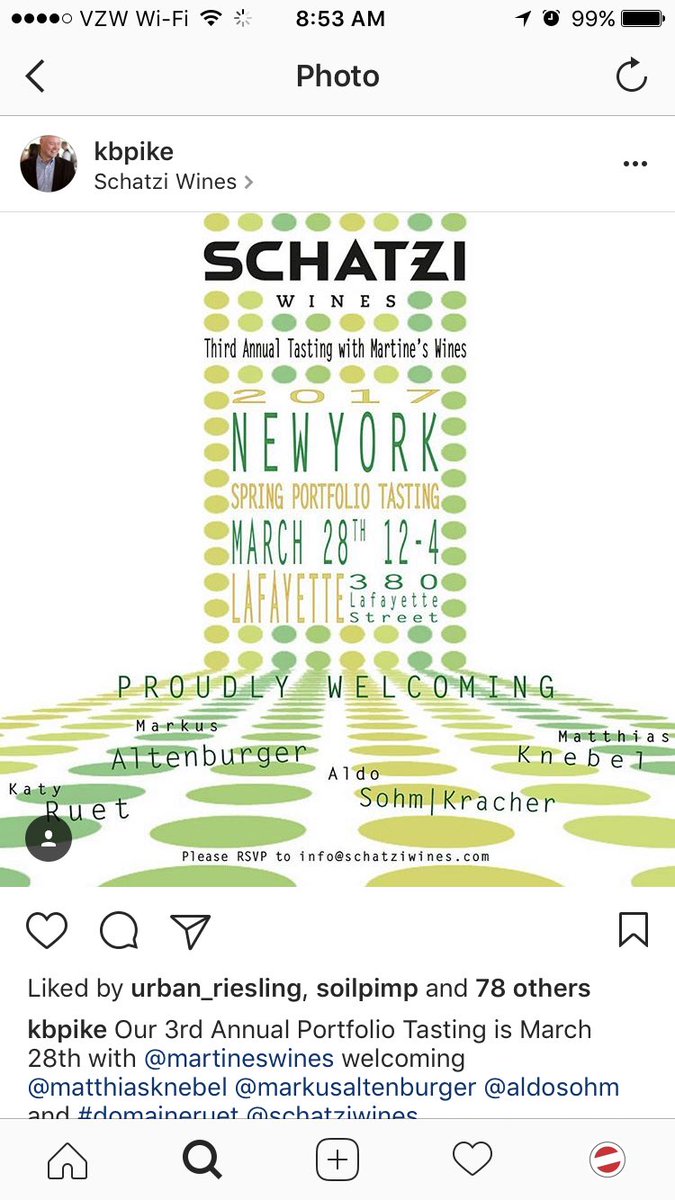 #NewYork #winetrade : next week, <a href="/schatziwines/">Schatzi Wines</a> hosts its annual portfolio tasting w/ #Altenburger &amp; #SohmKracher Stop by for a taste