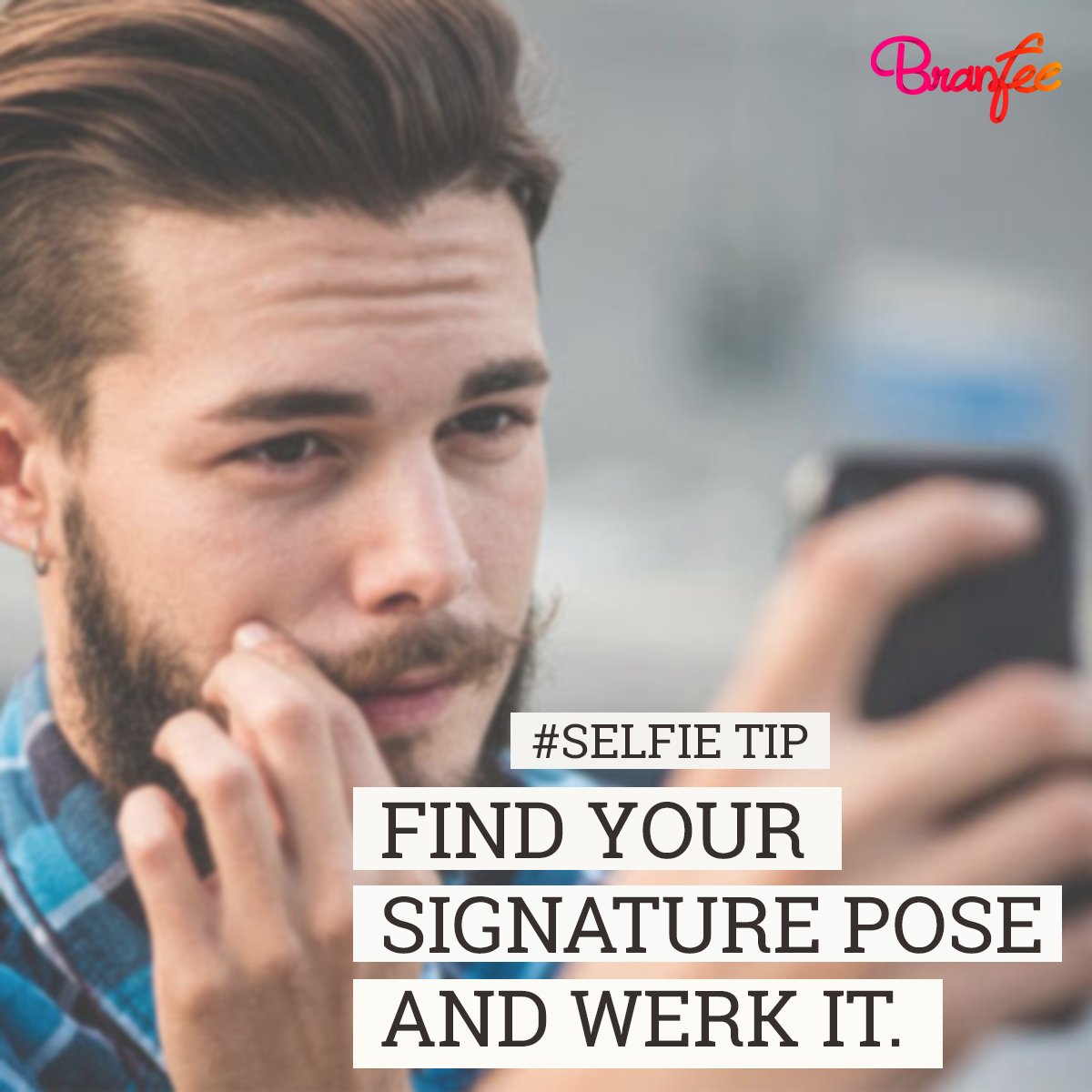 Branfeeapp's tweet photo. Branfee's Selfie Tip of the Day!
Hold on to the signature pose for the perfect selfie.
#SelfieTip #Selfies #Tipoftheday https://t.co/rorD2W0bDY