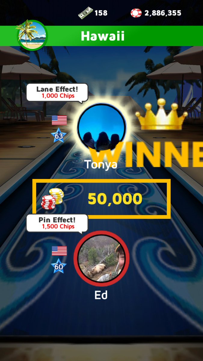 I won at Hawaii stage with 129 points! Challenge me now![goo.gl/PKD66U] #Bowling_King