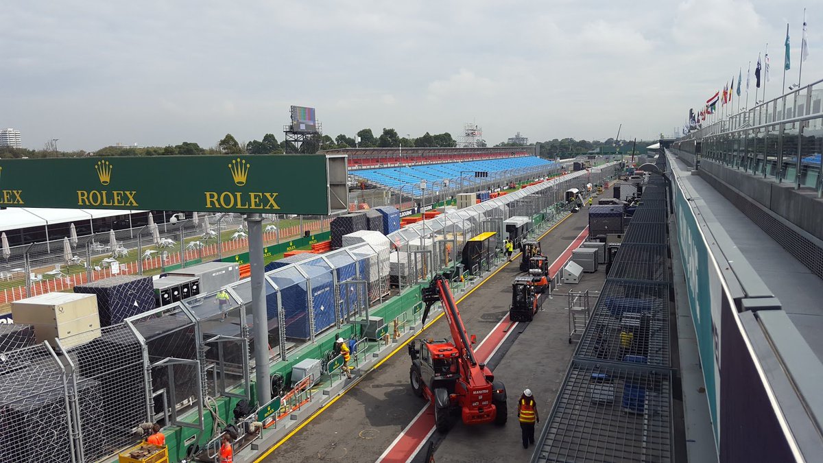 It's race week! Preparations in Melbourne are going strong. #f1isback #Melbourne #F1 #AustralianGP #GoHammerhead
