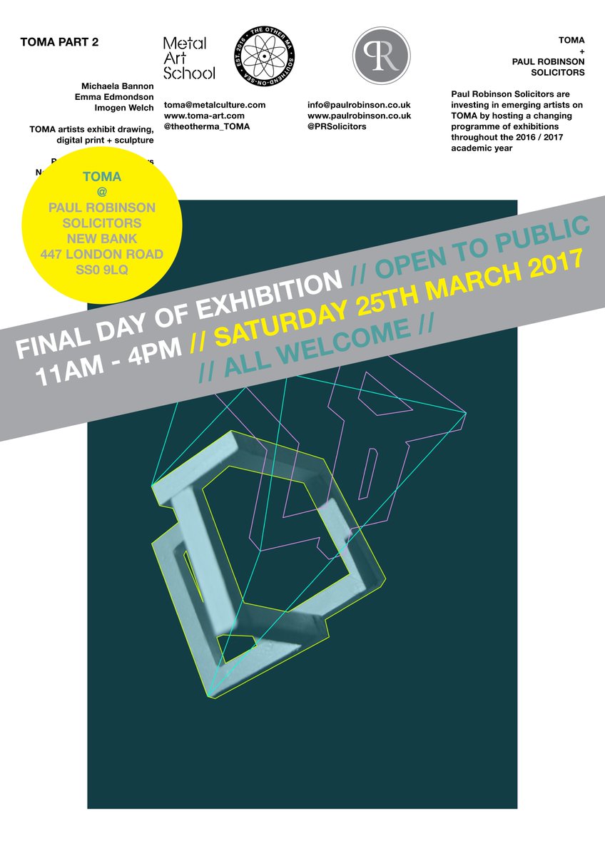 theotherma_TOMA's tweet photo. Looking 4 art 2 see 4 FREE this weekend?Go 2 TOMA double whammy of shows @PRSolcitiors + @SouthendMuseums 4 ur art fix #thingstodoinsouthend https://t.co/GYhRzv4Wcw